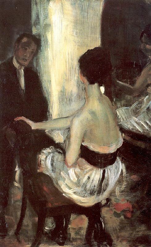 Glackens, William James Seated Actress with Mirror France oil painting art